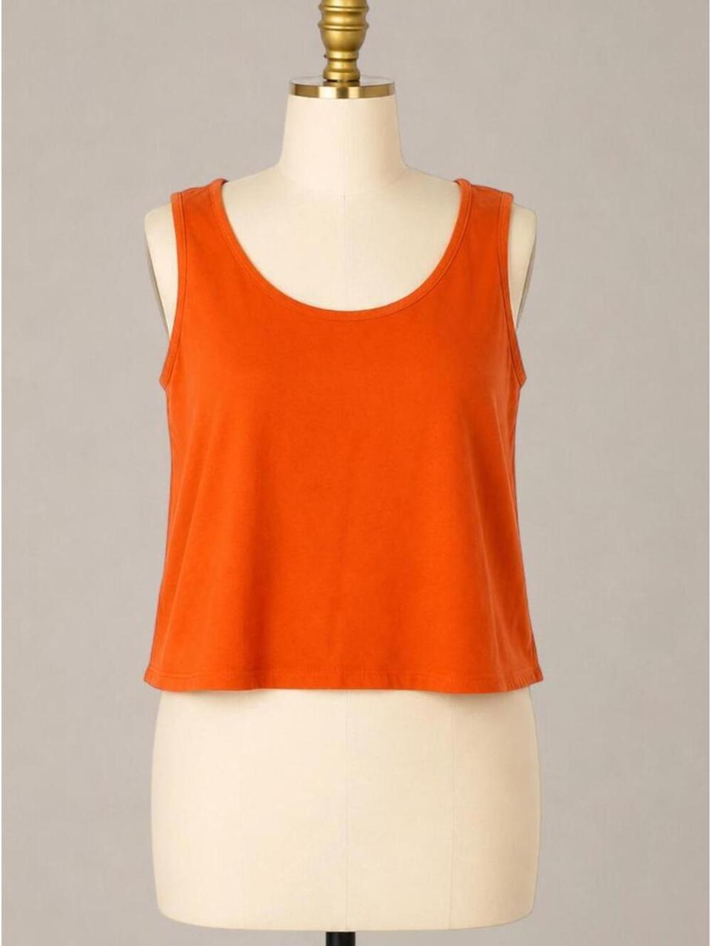 Vintage Impressions Orange Sleeveless Tank Top